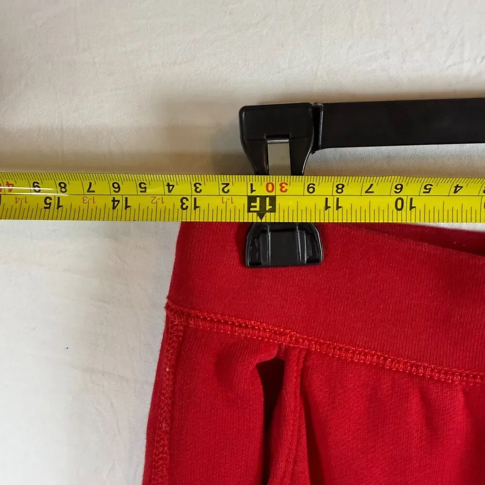 Polo Ralph Lauren Boys Red Fleece Joggers Plaid Pocket L